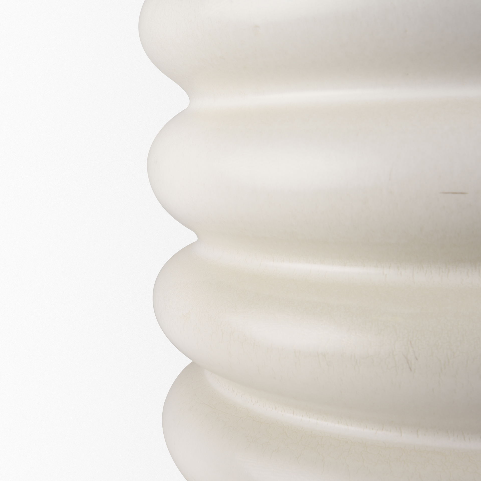 Twyla Tall Cream Glazed Floor Ceramic Vase, by Mercana, 16.5" length x 16.5" width x 14.25" height View 7