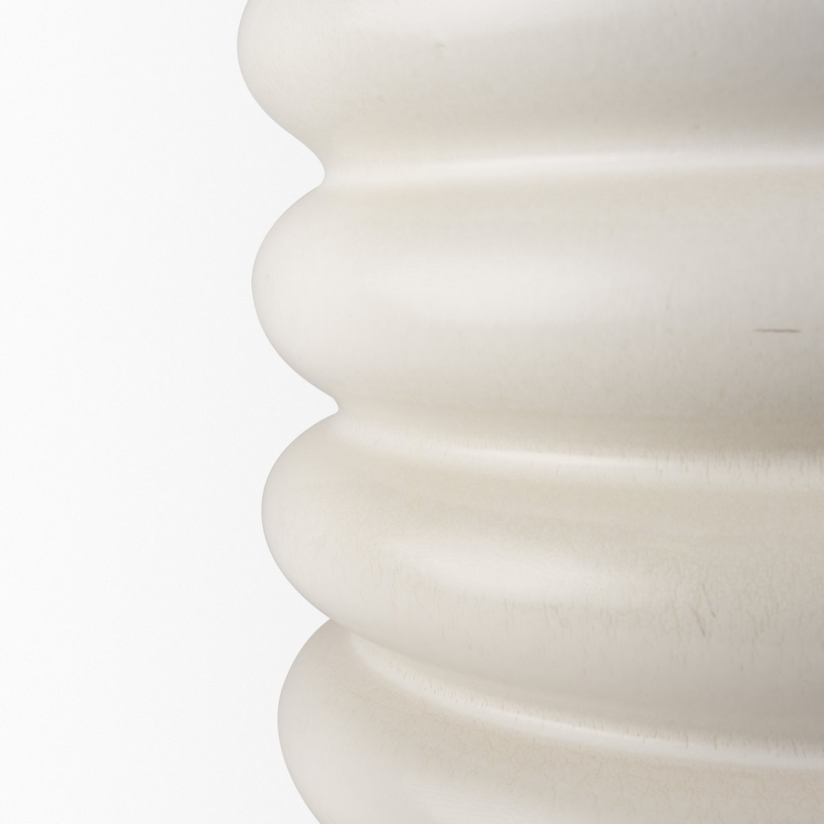 Twyla Tall Cream Glazed Floor Ceramic Vase, by Mercana, 16.5" length x 16.5" width x 14.25" height View 7