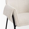 Brently Accent Chair with Cream Boucle Fabric & Matte Black Metal Legs thumbnail 8