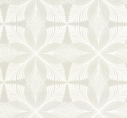 Roulettes Grey & White Wallpaper
