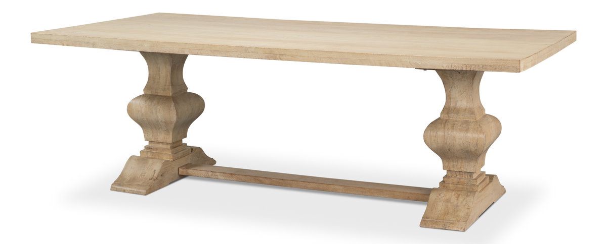 Wesley Dining Table, by Sarreid, 3'9" length x 7'10" width x 2'8" height View 1