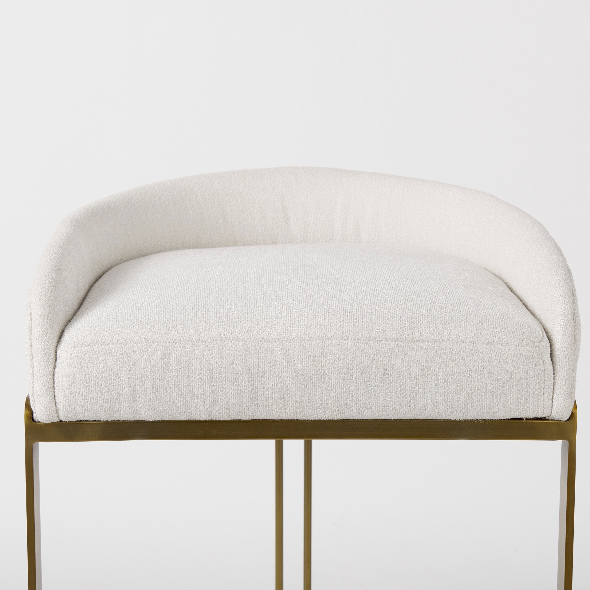 Hollyfield 20.5 x 19.7 x 32.7 Cream Fabric Seat with Gold Metal Base Bar Stool large image 