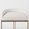 Hollyfield 20.5 x 19.7 x 32.7 Cream Fabric Seat with Gold Metal Base Bar Stool thumbnail 6