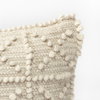 Leroy 18x18 Cream Raised Pattern Detail Pillow Cover, Decorative Pillow by Mercana, 18" length x 18" width x 0.1" height thumbnail 6