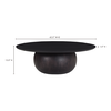 Bradbury Large Coffee Table Black, by Moe's Home, 42" width x 13.75" height x 42" depth thumbnail 6