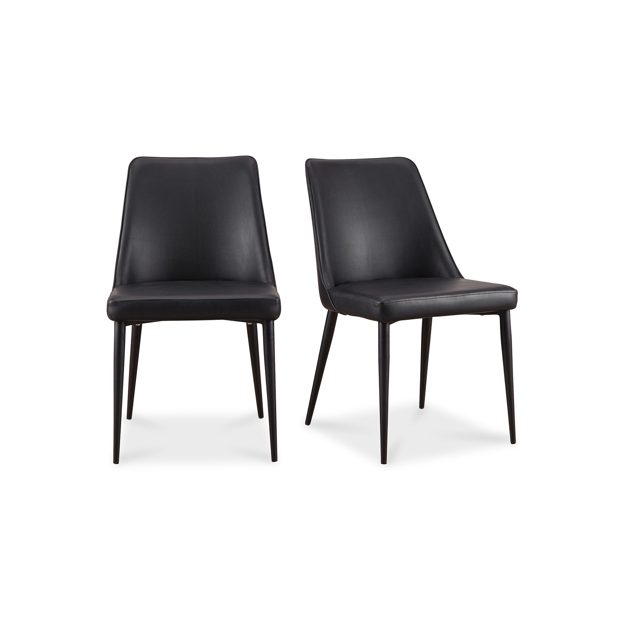 Lula Dining Chair Black Vegan Leather - Set Of Two large image 