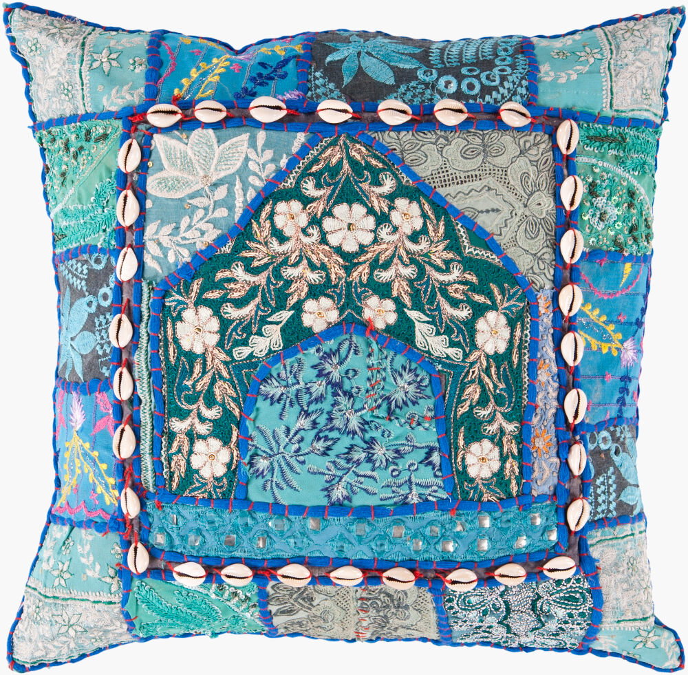 Karma Accent Pillow, Decorative Pillow by Surya, 18" length x 18" width