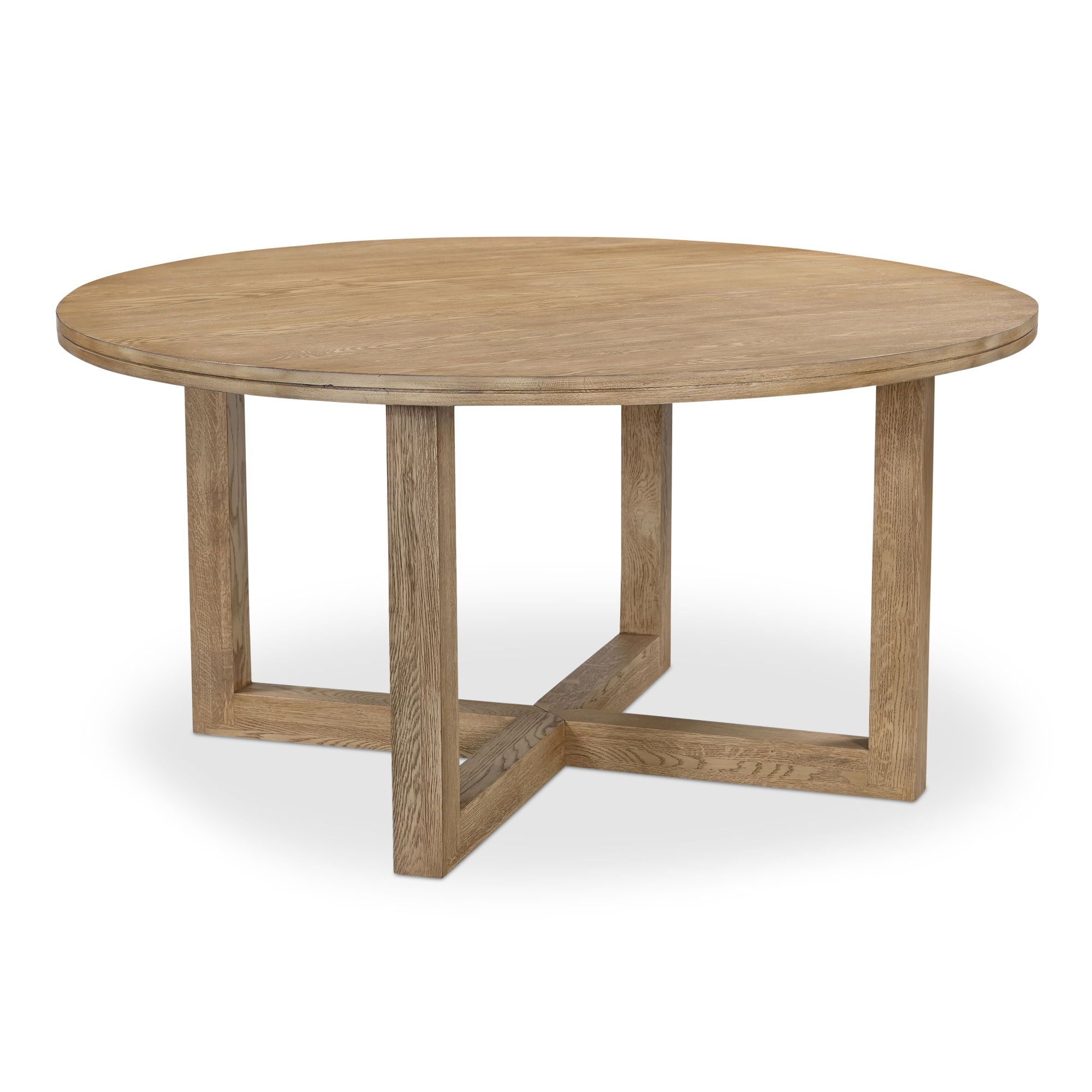 Joel Dining Table Natural, by Moe's Home, 60" width x 30" height x 60" depth View 2