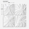 Snowdrift Sculpted White Wall Decor Set/4, Sculptural Wall Art by Uttermost, 15.25" width x 15.25" height x 3" depth thumbnail 3