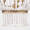 Rhone Gold Metal and Wood Beaded Chandelier, by Mercana, 26.38" length x 26.38" width x 88.58" height thumbnail 9