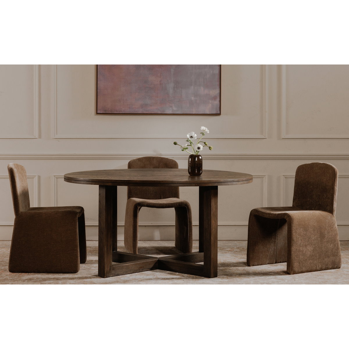 Ella Dining Chair Camel, by Moe's Home, 22.05" width x 33.5" height x 22.44" depth View 8