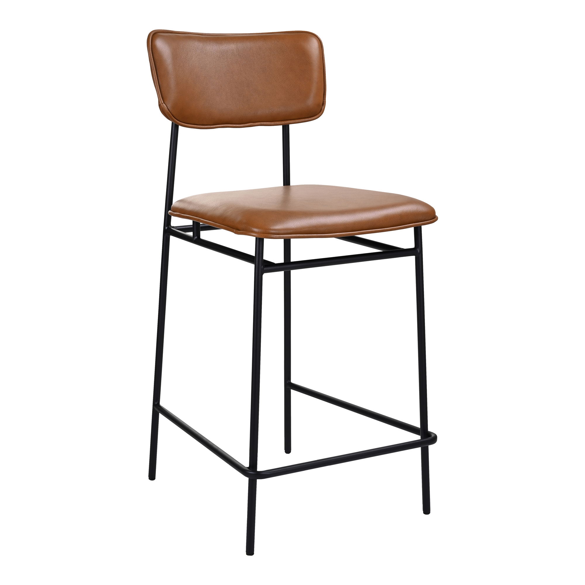 Sailor Counter Stool Brown, Counter & Bar Stool by Moe's Home, 18.1" width x 42.5" height x 21.5" depth View 3