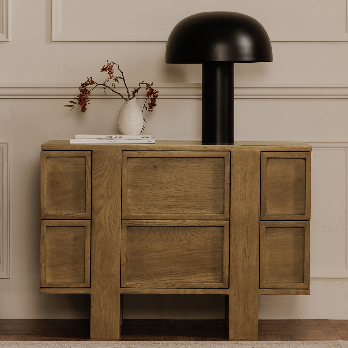 Henley Nightstand Brown, by Moe's Home, 36" width x 26" height x 18" depth View 7