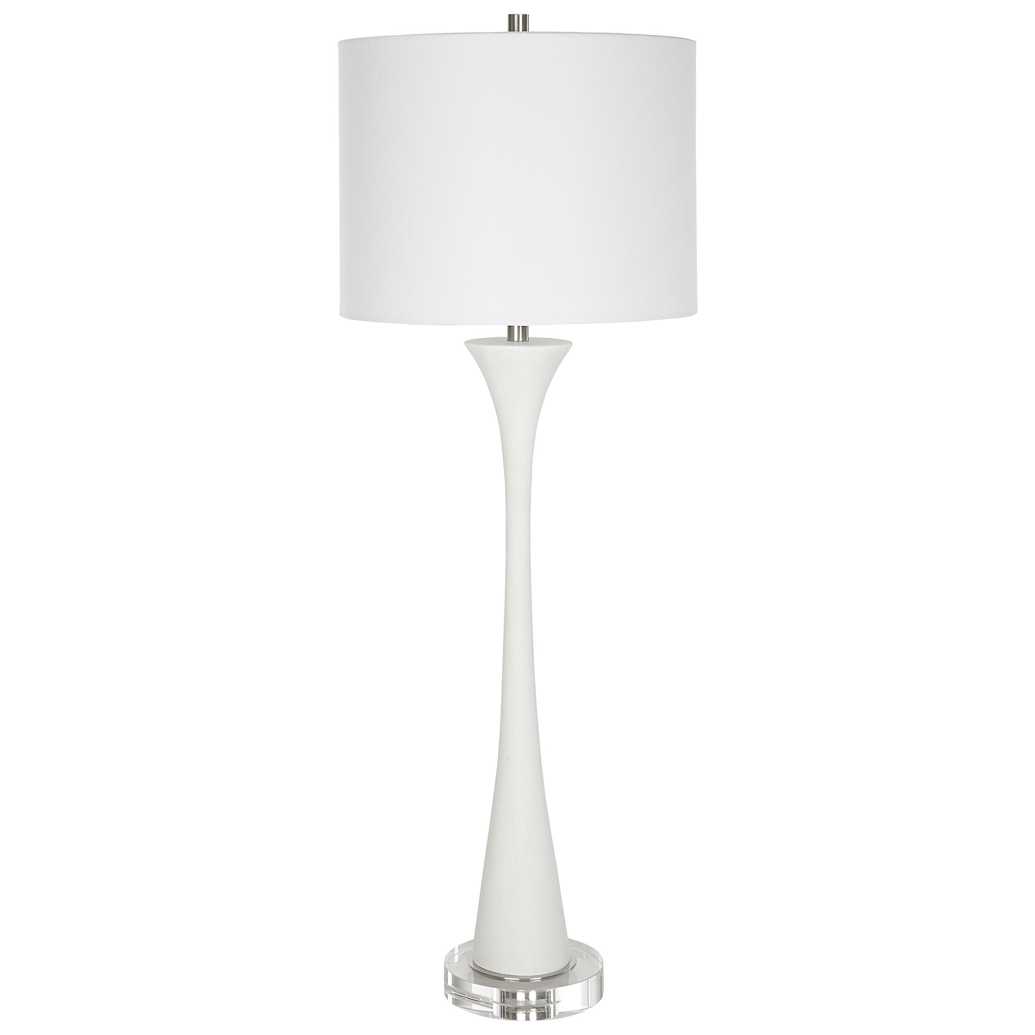 Fountain White Marble Buffet Lamp large image 