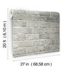 Stretcher Brick Grey Peel & Stick Wallpaper thumbnail 3
