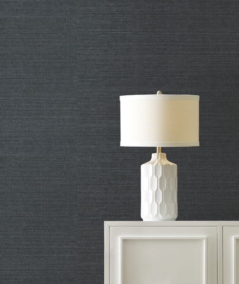 Maguey Sisal Gunmetal Wallpaper