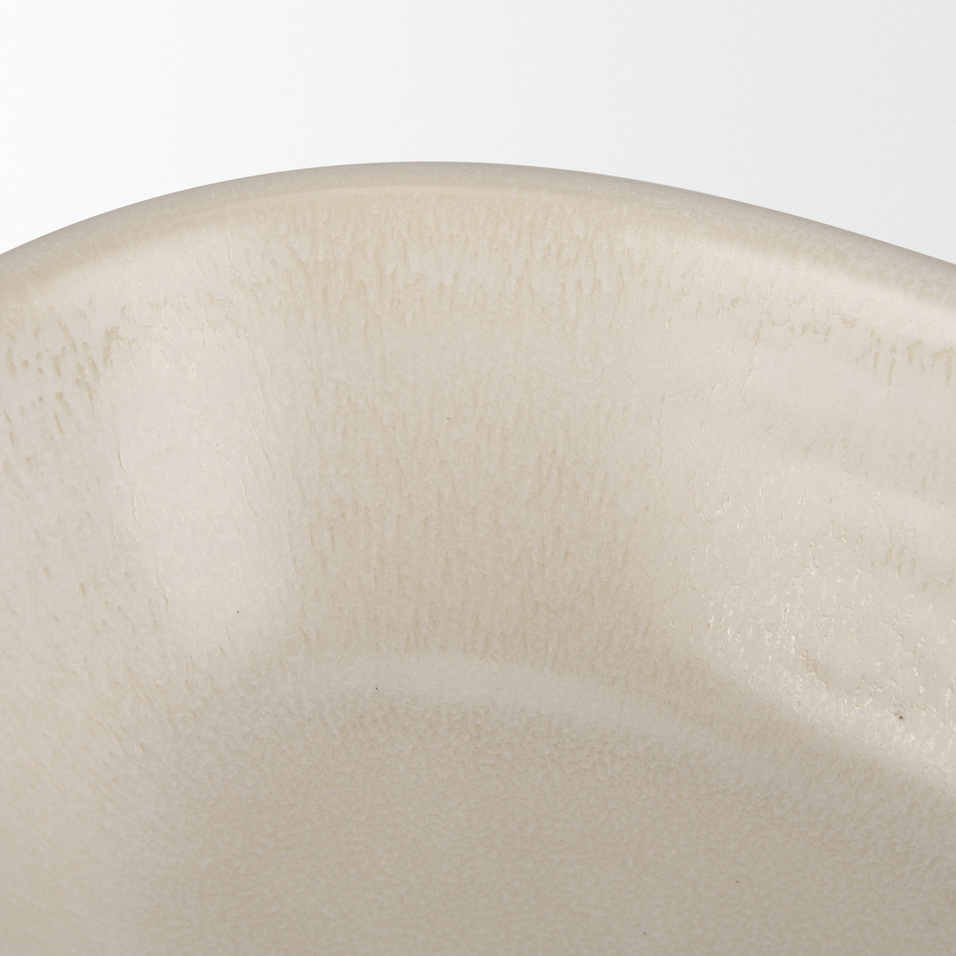 Tyren Cream Glazed Decorative Oblong Ceramic Bowl large image 