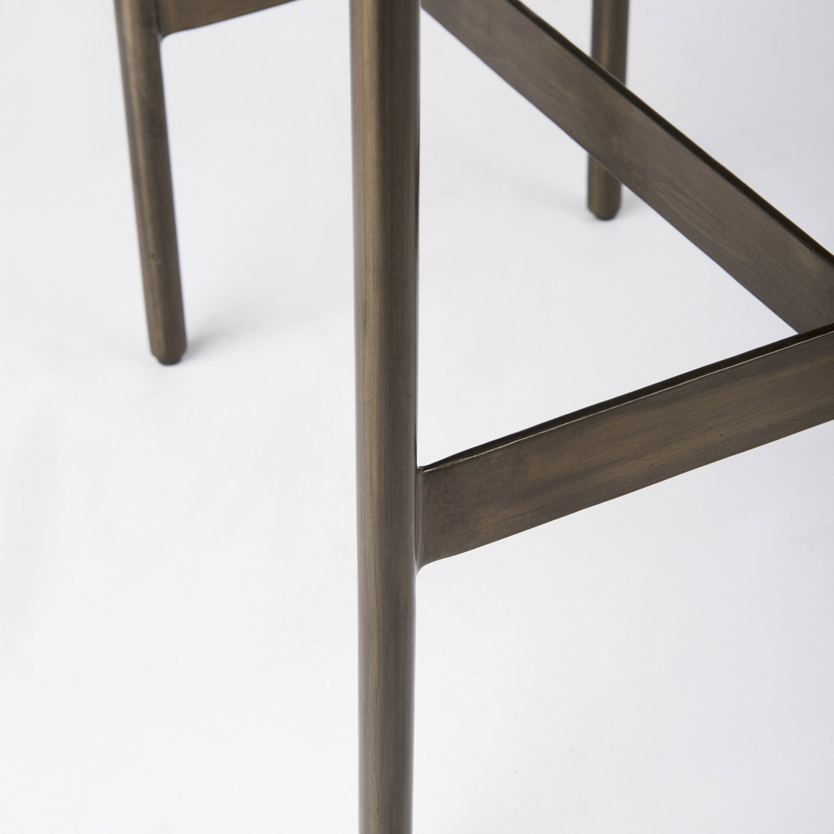 Millie Backless 26.25in Seat Counter Stool | Gray Hair-On-Hide, Counter & Bar Stool by Mercana, 16.75" length x 17.75" width x 26" height View 15