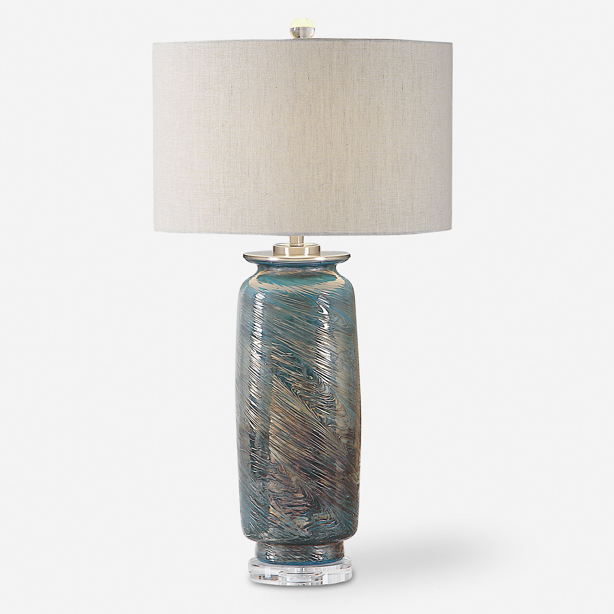 Olesya Swirl Glass Table Lamp large image 