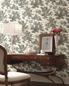 Campagne Toile Black & White Wallpaper, by York Wall, 33' length x 1'8.5" width x 0.02" depth thumbnail 5
