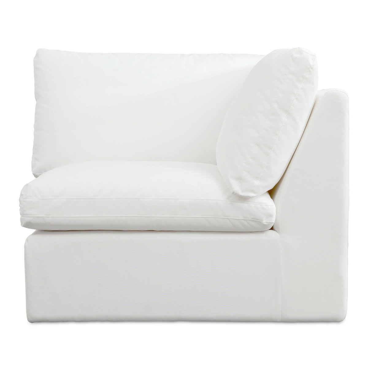Miles Outdoor Corner White, Sectional Sofa by Moe's Home, 40" width x 35.8" height x 40" depth View 1