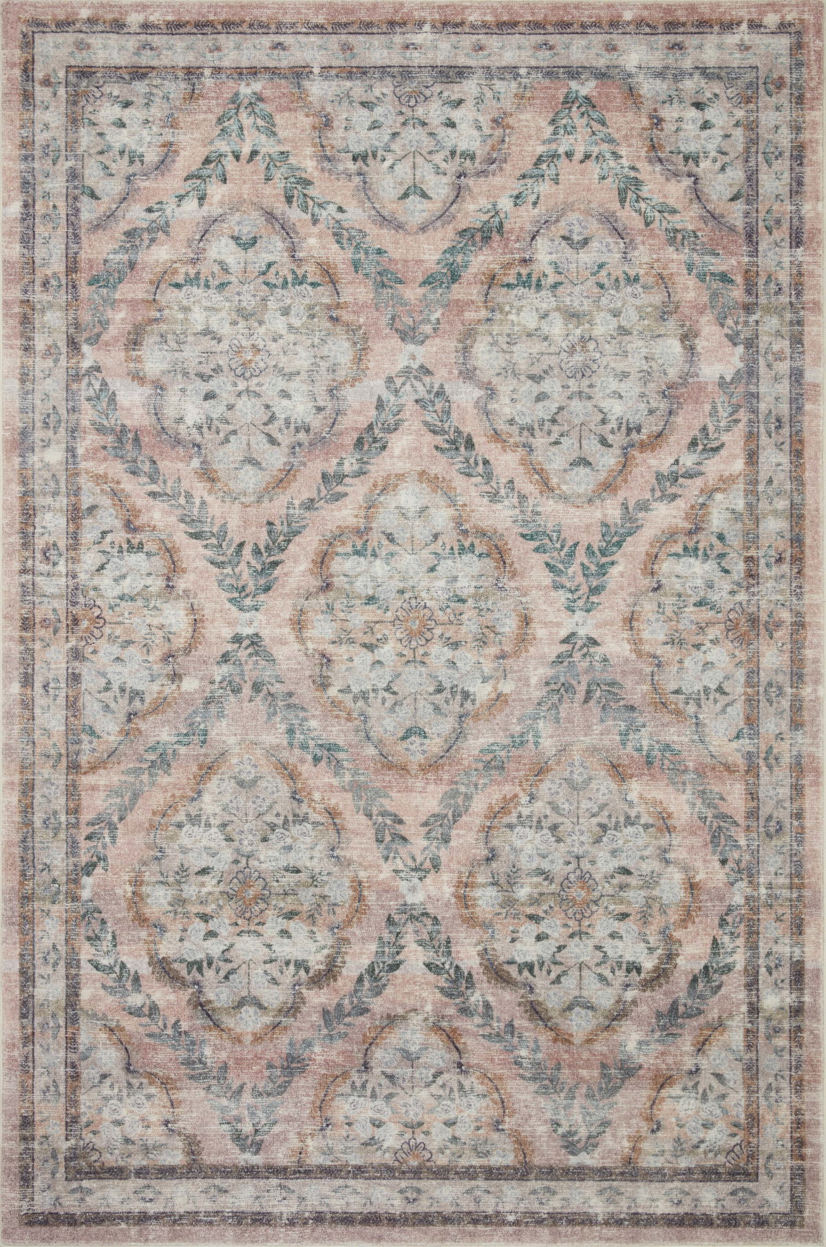 Rifle Paper Co. x Loloi Courtyard Rug, 7'6" length x 9'6" width View 1