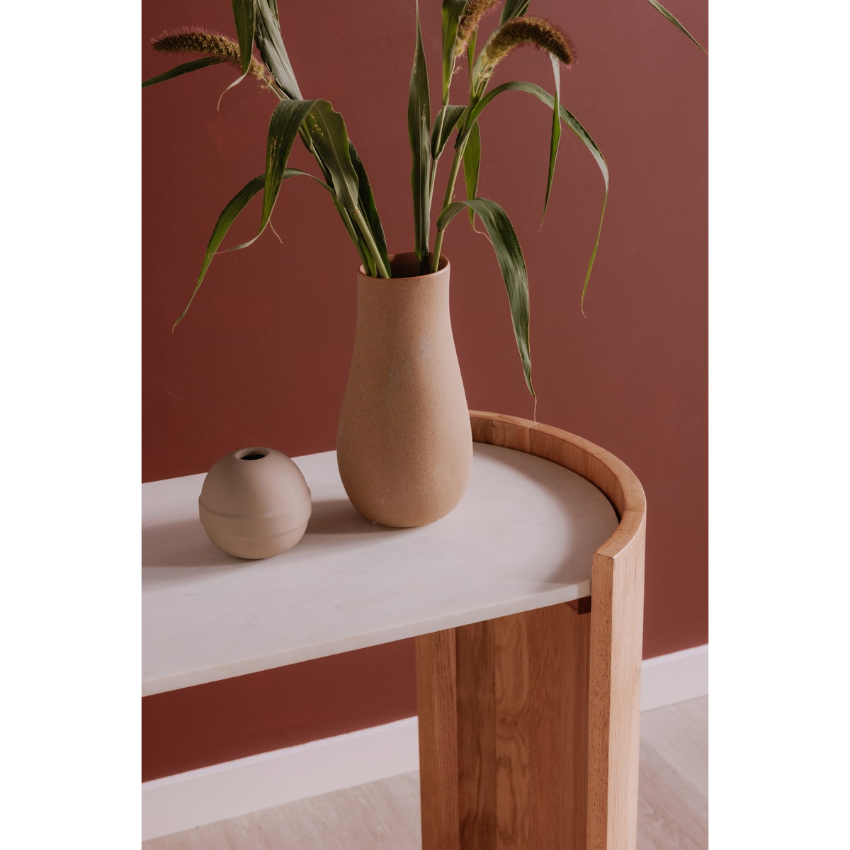 Dala Console Table White, by Moe's Home, 50" width x 31" height x 17" depth View 6