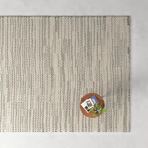 Handmade Jute White/Black Area Rug