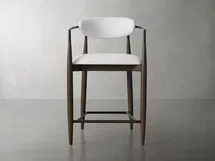 Online Designer Kitchen Jagger Stool in Cinder with Oil Rubbed Bronze