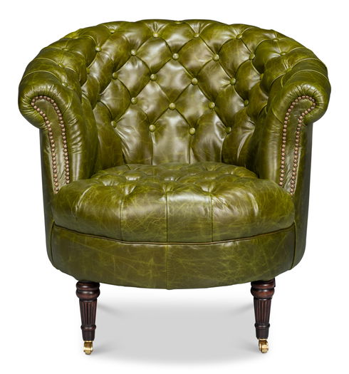 Bastian Armchair, Britain Green Leather