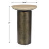 Oslo Brass Outdoor Accent Table, Furniture by Uttermost, 14" width x 21" height x 14" depth thumbnail 3