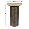 Oslo Brass Outdoor Accent Table, Outdoor Table by Uttermost, 1'2" width x 1'9" height x 1'2" depth thumbnail 3