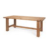 Stetson 84' Rectangular Natural Brown Wood Dining Table thumbnail 0