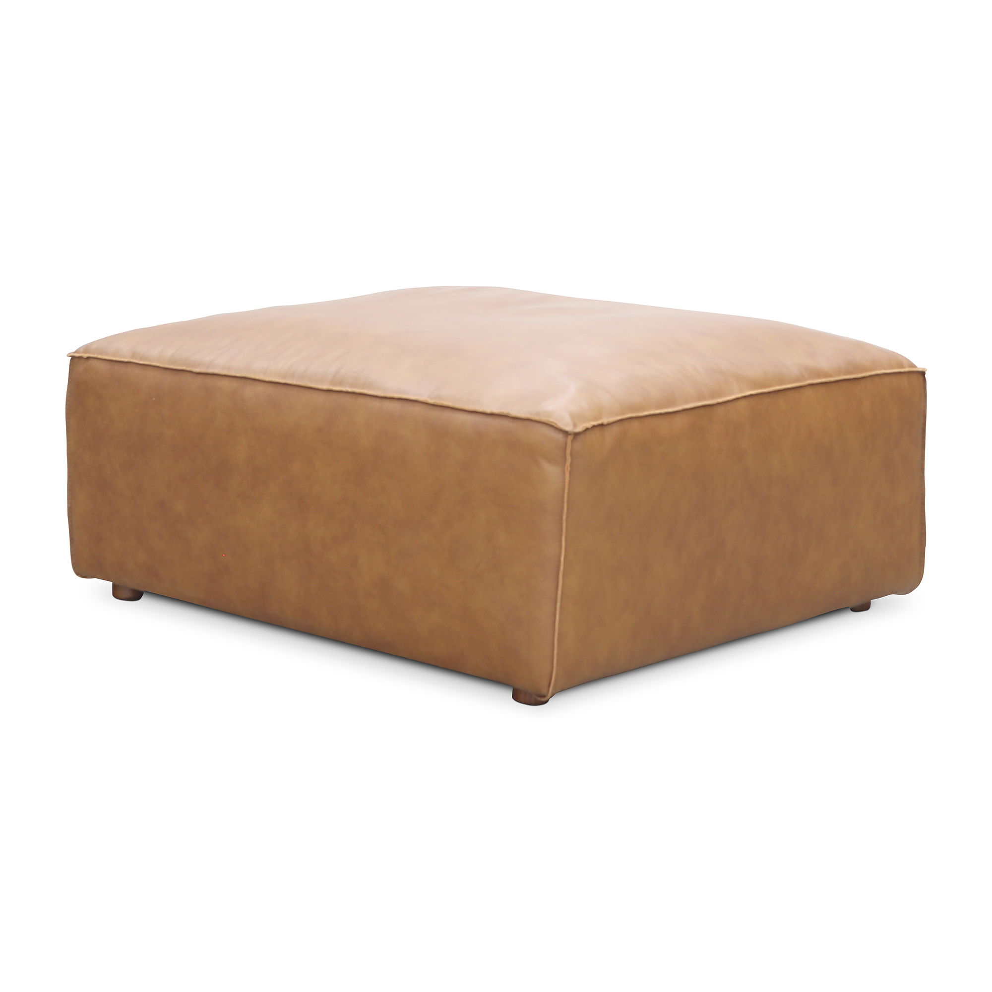 Form Ottoman Sonoran Tan Leather, by Moe's Home, 31" width x 17" height x 40.5" depth View 2