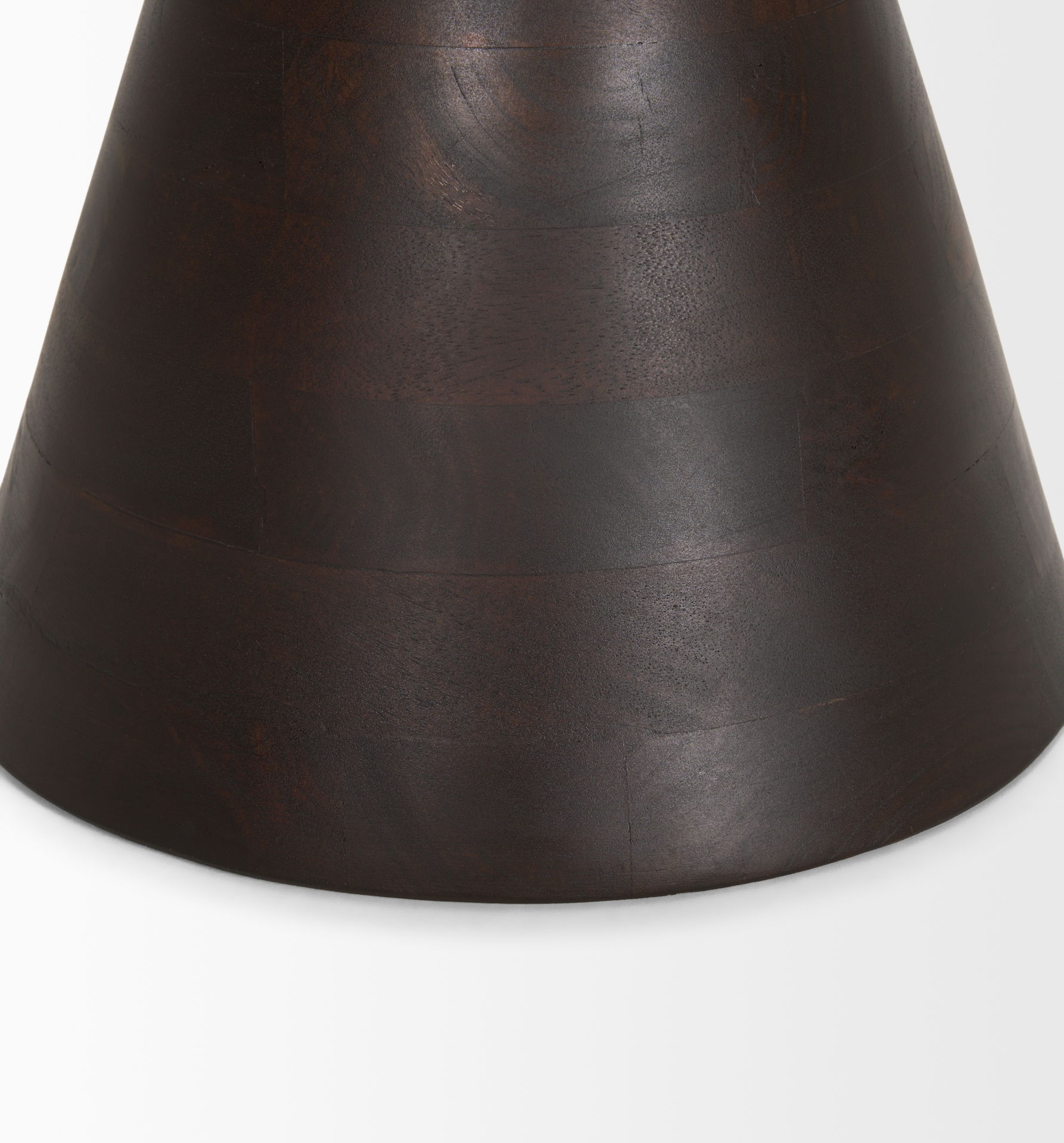Palmera Dark Brown Wood Pedestal Accent Table, Side & End Table by Mercana, 16" length x 16" width x 17.5" height View 9