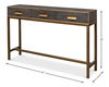Gideon Shagreen Console Table, Ant.Grey, by Sarreid, 54" length x 12" width x 34" height thumbnail 13