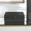 Lalique Black Shagreen Box, Boxe by Uttermost, 12.87" width x 4.5" height x 9" depth thumbnail 2