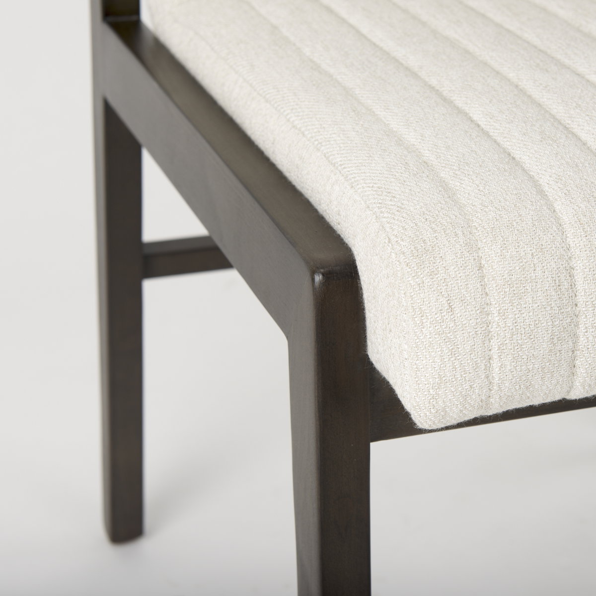 Tahoe Cream Fabric and Black-Brown Wood Dining Chair, by Mercana, 20.08" length x 24.8" width x 33.66" height View 13