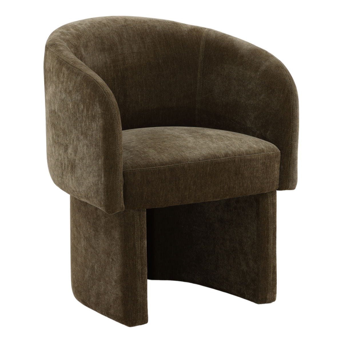 Ynes Dining Chair Olive, by Dovetail, 25.4" width x 30" height x 24.6" depth View 1
