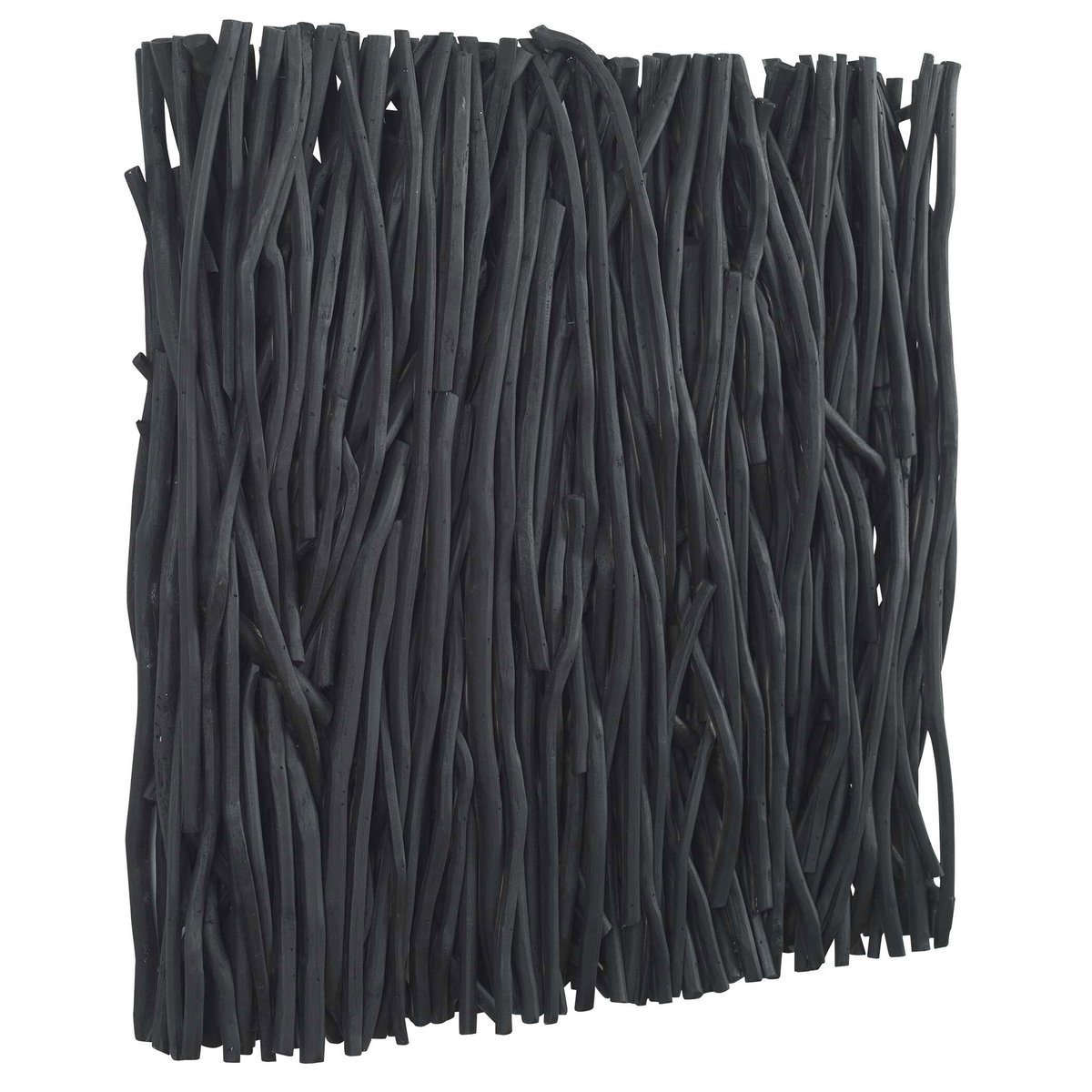 Gathered Teak Square Black Wood Wall Decor, Art by Uttermost, 24" width x 24" height x 3" depth View 5