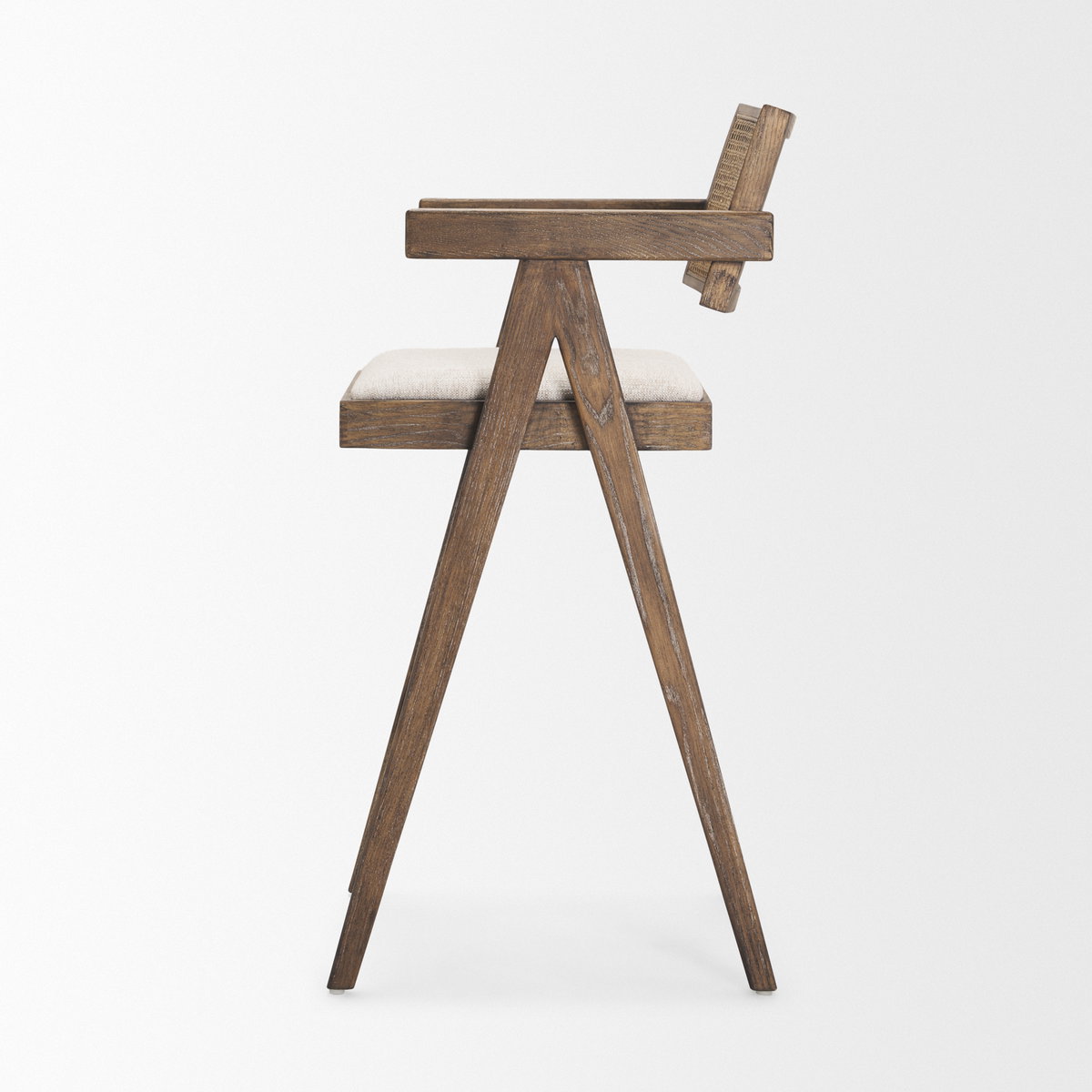 Indie Low Back 29.5in Seat Bar Stool | Medium Brown, Counter & Bar Stool by Mercana, 21.25" length x 21.5" width x 41.75" height View 4