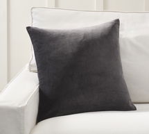 Online Designer Living Room Everywhere Velvet Pillow & Down Alternative Insert Bundle, 20", Ebony