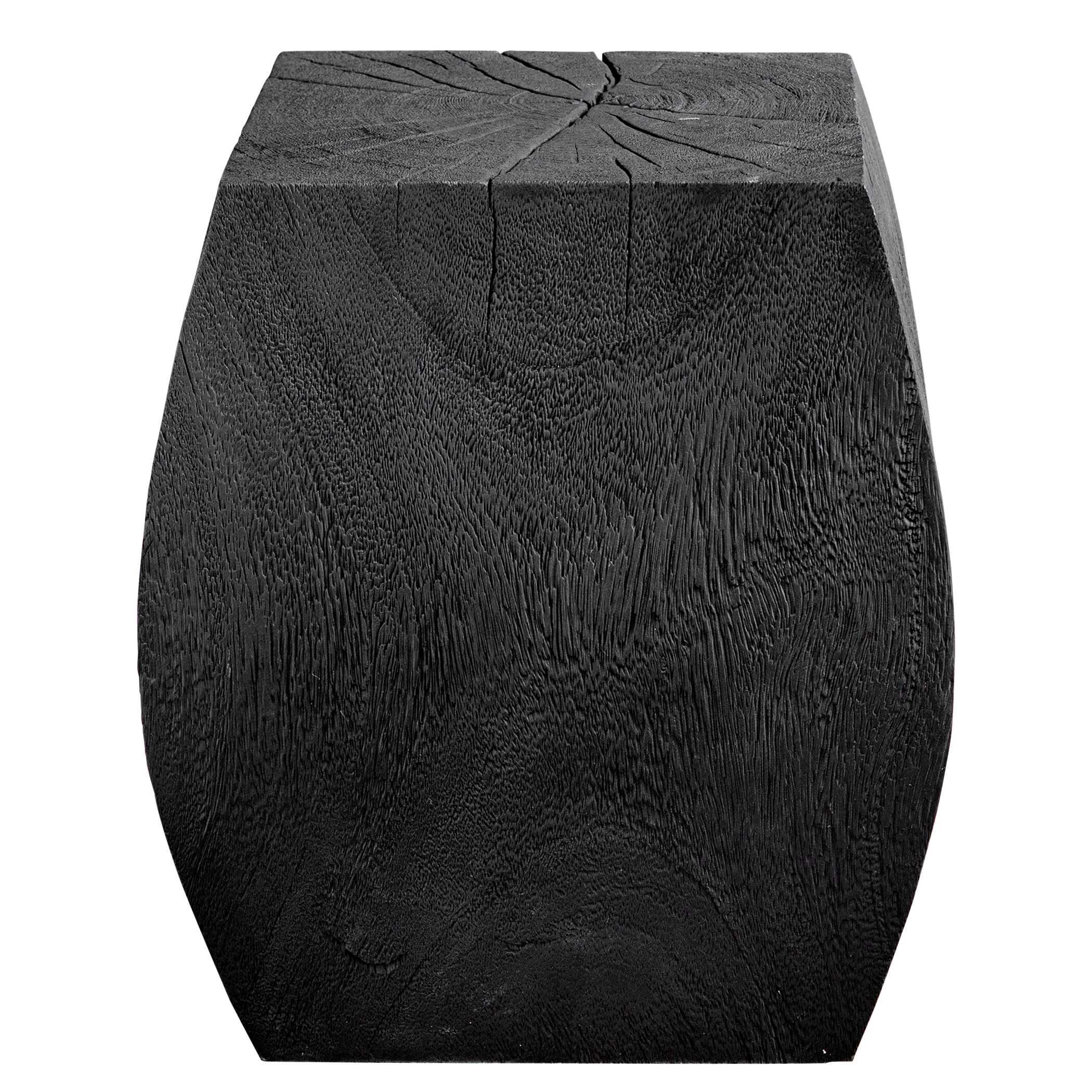Grove Black Wooden Accent Stool, Furniture by Uttermost, 14.6" width x 17" height x 14.6" depth View 6