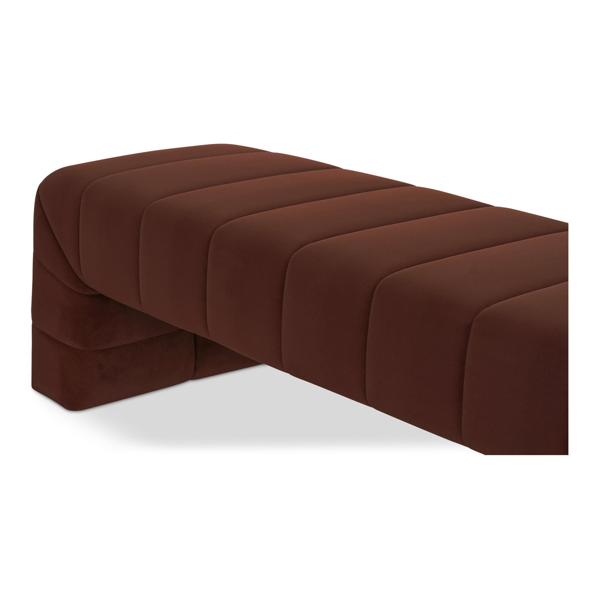Verity Bench Warm Brown, Benche by Moe's Home, 60" width x 18" height x 20" depth View 4