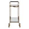 Carrinho Antique Brass Bar Cart, Bar Carts & Cabinet by Uttermost, 38.25" width x 36.25" height x 16.25" depth thumbnail 6