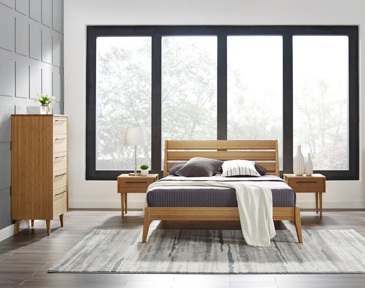 Sienna Eastern King Platform Bed, Caramelized, by Greenington, 85.5" length x 82" width x 40" height View 14