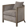 Viaggio Gray Chenille Accent Chair thumbnail 3