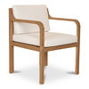 Nellie Outdoor Dining Chair White, by Moe's Home, 23.58" width x 30.71" height x 24.41" depth thumbnail 2