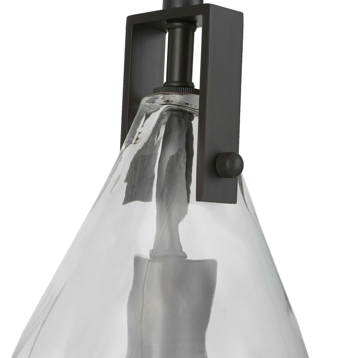 Campester 1 Light Watered Glass Mini Pendant, by Uttermost, 8.5" width x 1'2.25" height x 4.12" depth View 7