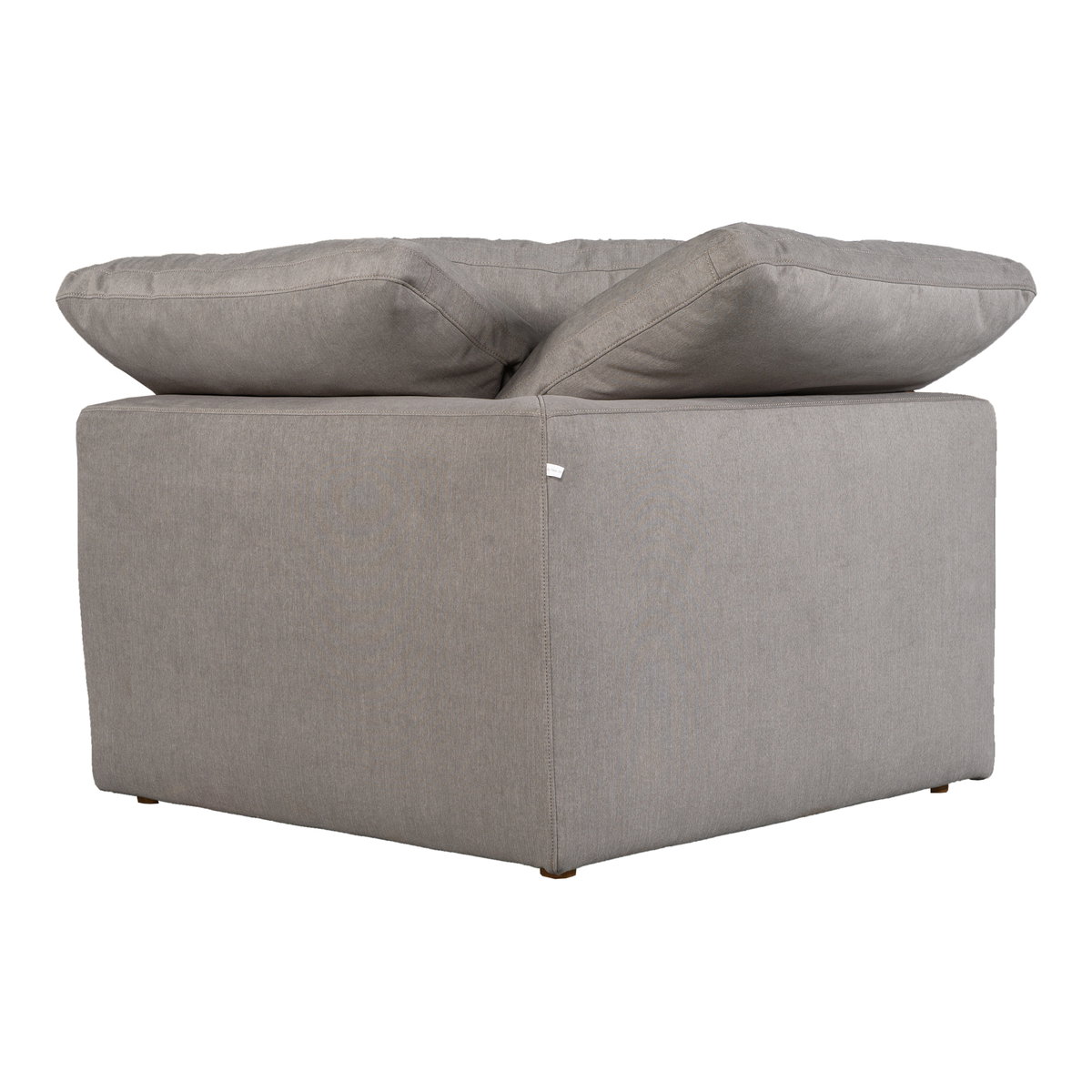 Terra Condo Corner Chair Light Grey, Sectional Sofa by Moe's Home, 38" width x 32" height x 38" depth View 4